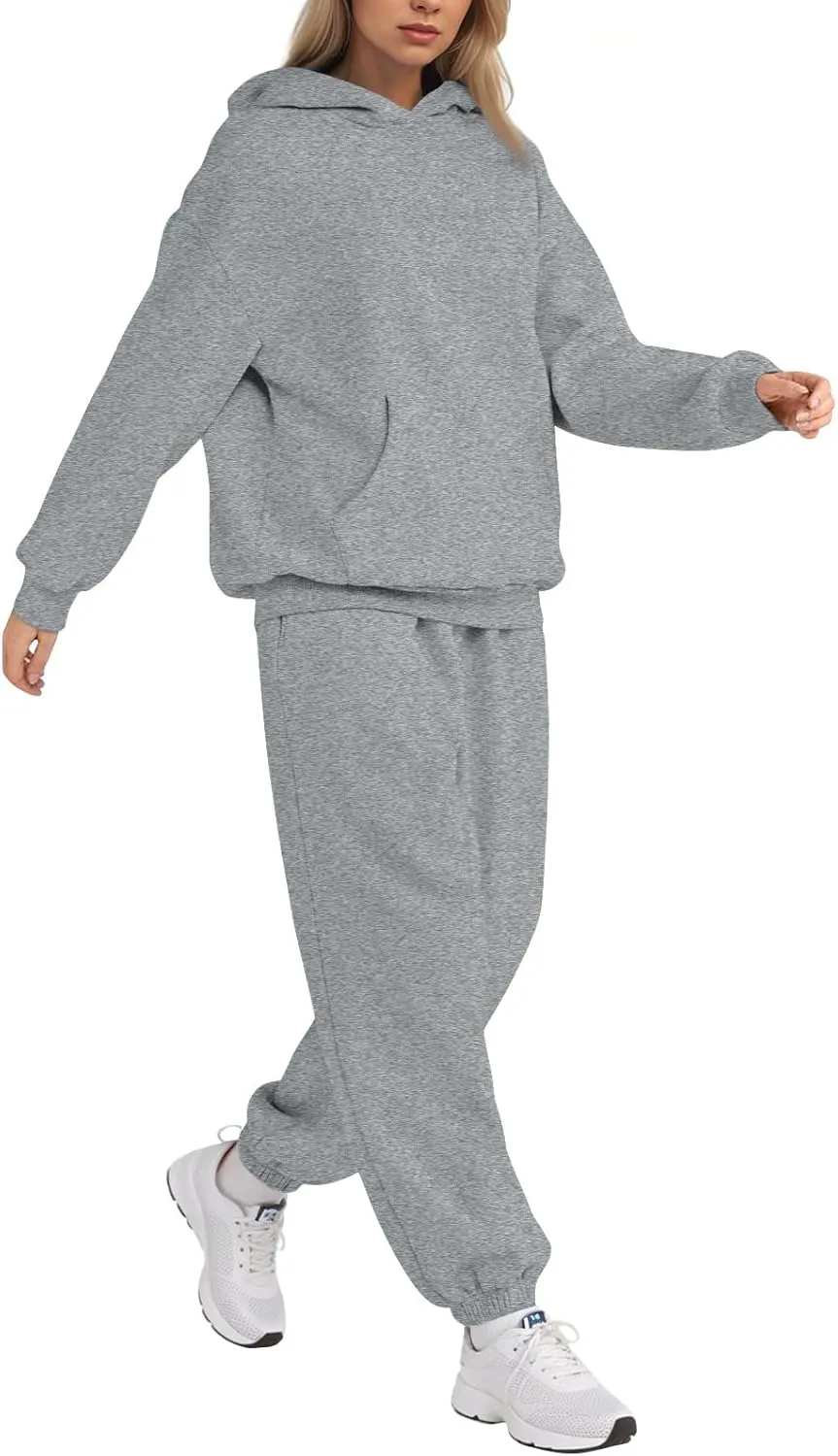 2 Piece Set Oversized With Pockets Hoodie Loose Fit Trendy Sweatsuit Baggy Fashion Sweatsuit Casual Y2k Set