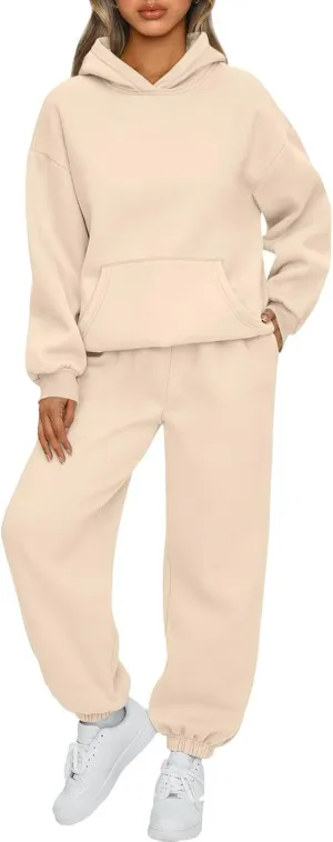 2 Piece Set Oversized With Pockets Hoodie Loose Fit Trendy Sweatsuit Baggy Fashion Sweatsuit Casual Y2k Set