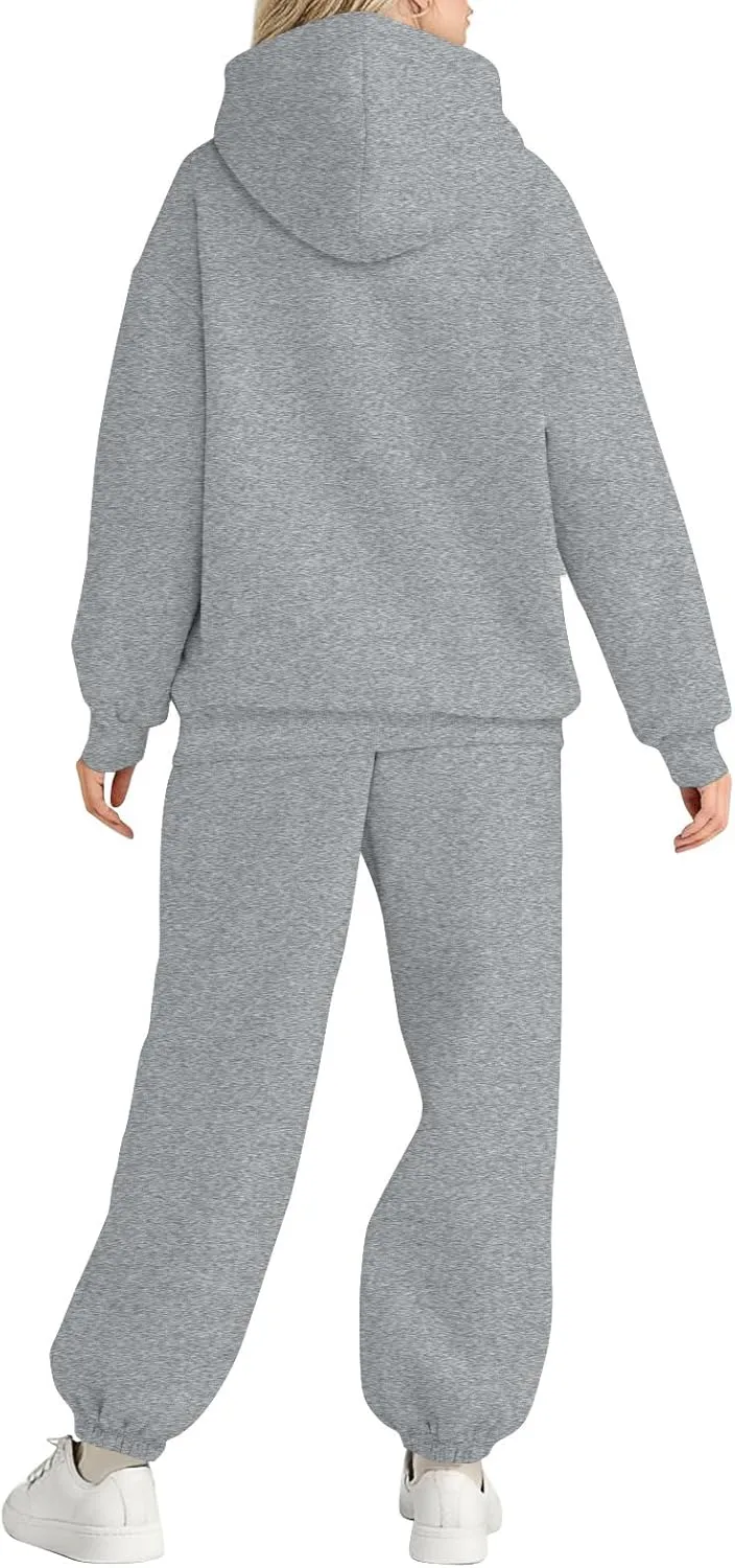 2 Piece Set Oversized With Pockets Hoodie Loose Fit Trendy Sweatsuit Baggy Fashion Sweatsuit Casual Y2k Set