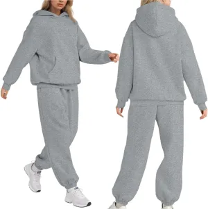 2 Piece Set Oversized With Pockets Hoodie Loose Fit Trendy Sweatsuit Baggy Fashion Sweatsuit Casual Y2k Set