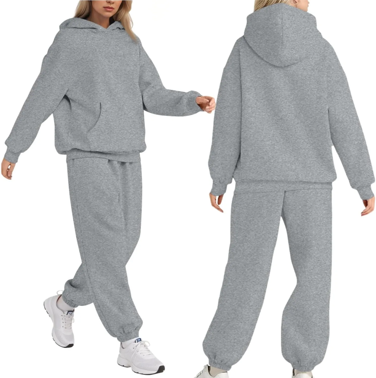 2 Piece Set Oversized With Pockets Hoodie Loose Fit Trendy Sweatsuit Baggy Fashion Sweatsuit Casual Y2k Set