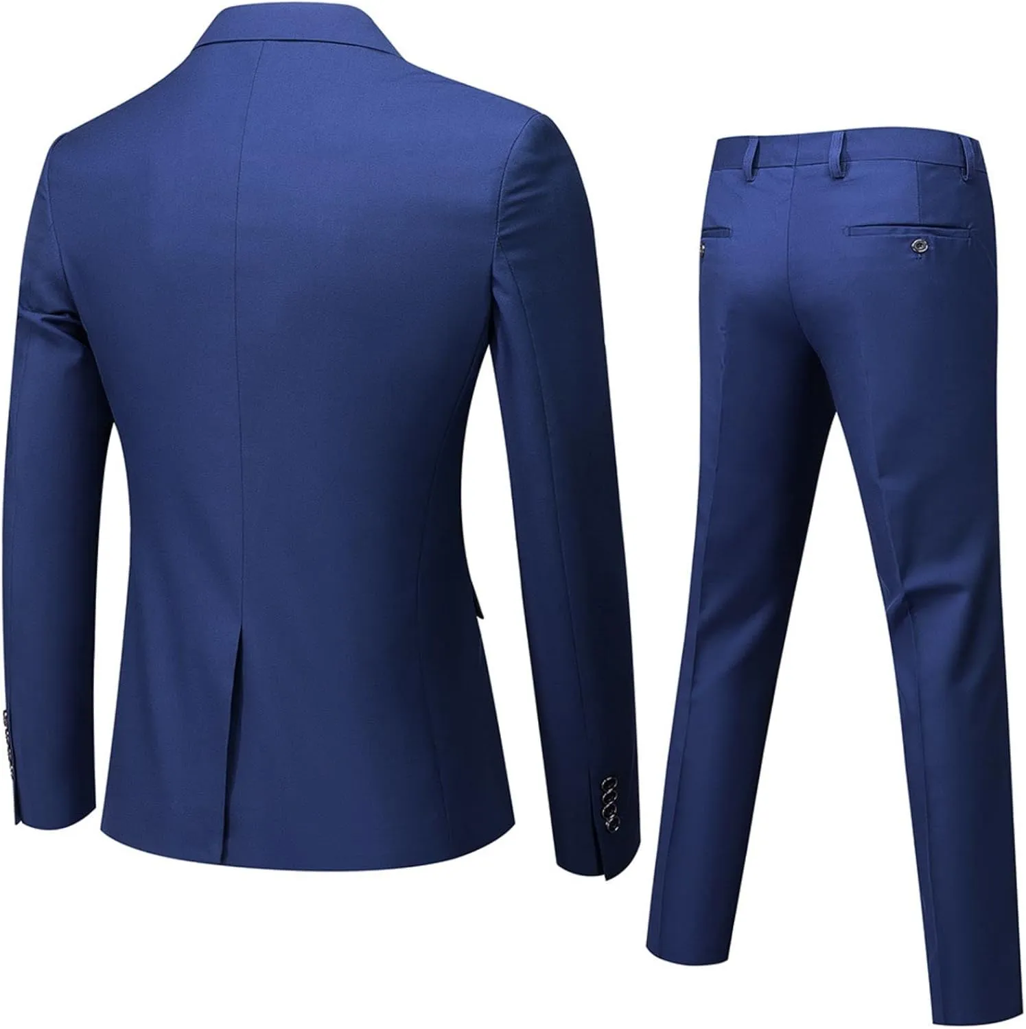 3 Piece Suit Men Slim Fit - Mens 2 Button Solid Formal Blazer Jacket Vest Pants Suits Wedding Business Set