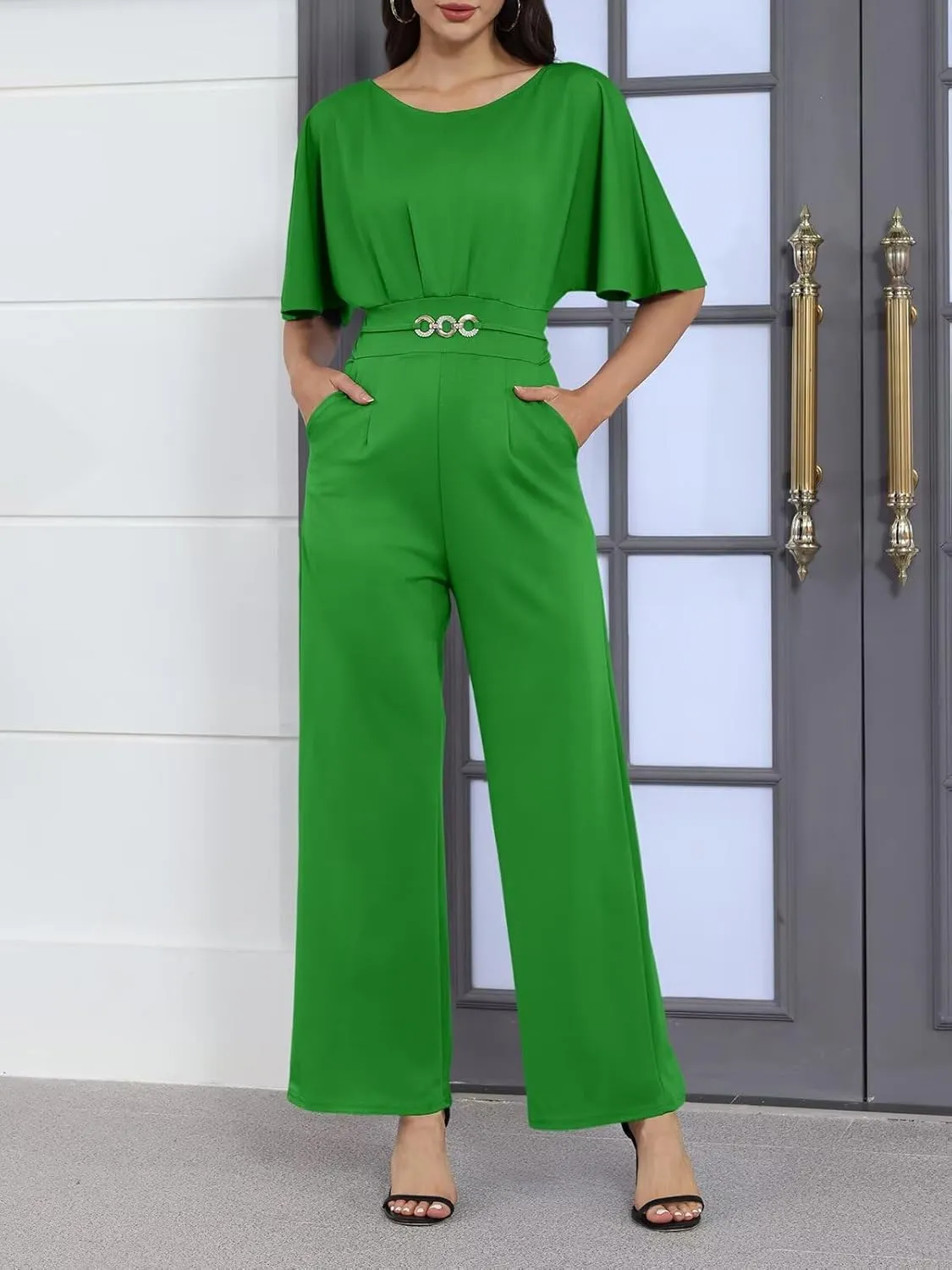 acelyn Elegant Jumpsuit for Women Dressy Sexy Plus Size Wide Leg Pant Suit One Piece Party Outfits