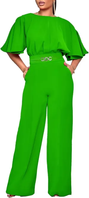 acelyn Elegant Jumpsuit for Women Dressy Sexy Plus Size Wide Leg Pant Suit One Piece Party Outfits