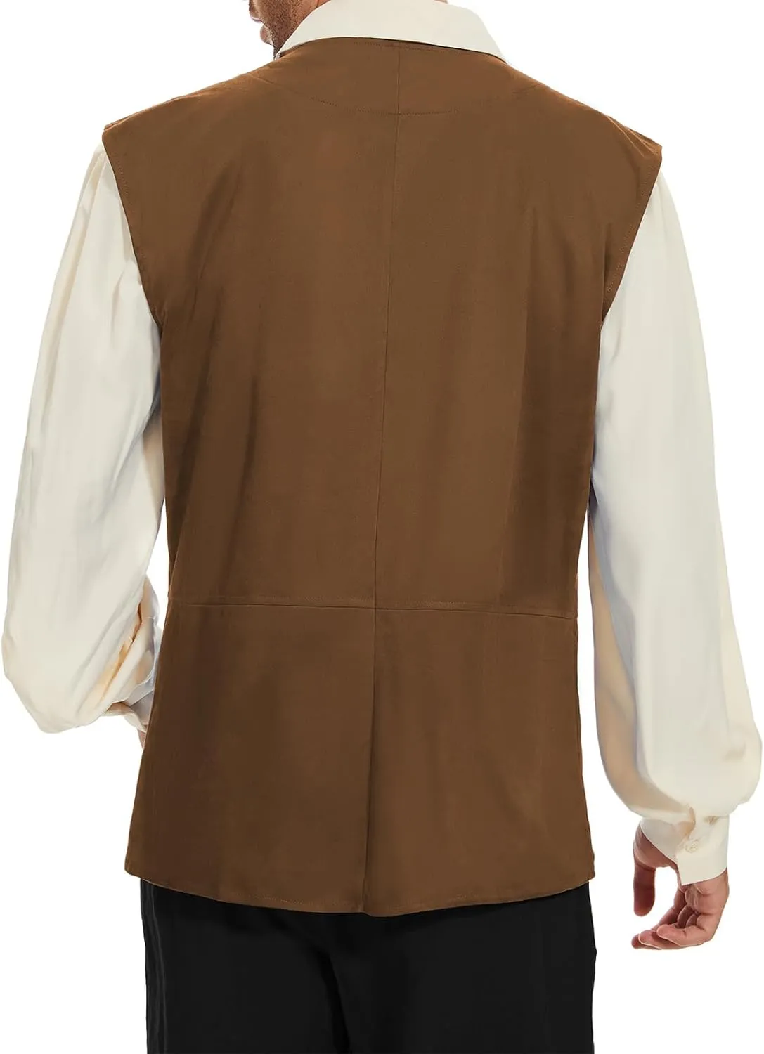 American Trends Renaissance Costume Men Renaissance Vest Costume Medieval Costumes Lace-up Waistcoat Halloween Pirate Vest