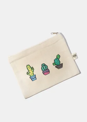 AOA Canvas Pouch - Cactus Sketch