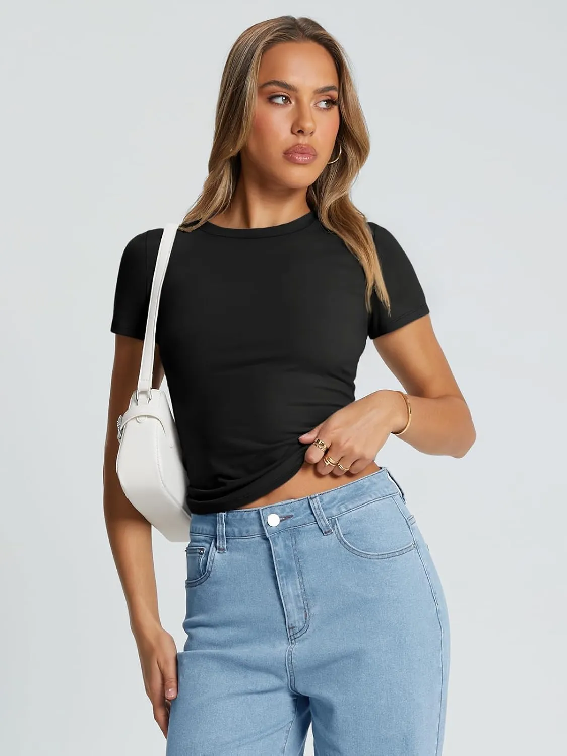 AUTOMET Womens Short Sleeve T Shirts Summer Crop Tops 2025 Going Out Basic Cute Tee Y2k Fitted Workout Clothes