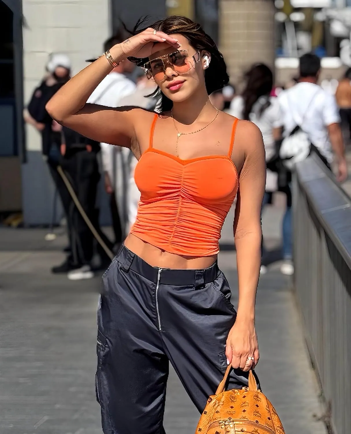 Avidlove Sexy Tops for Women Y2K Tank Top Sleeveless Camisole Cami Mesh Crop Trendy Ruched Going Out Tops