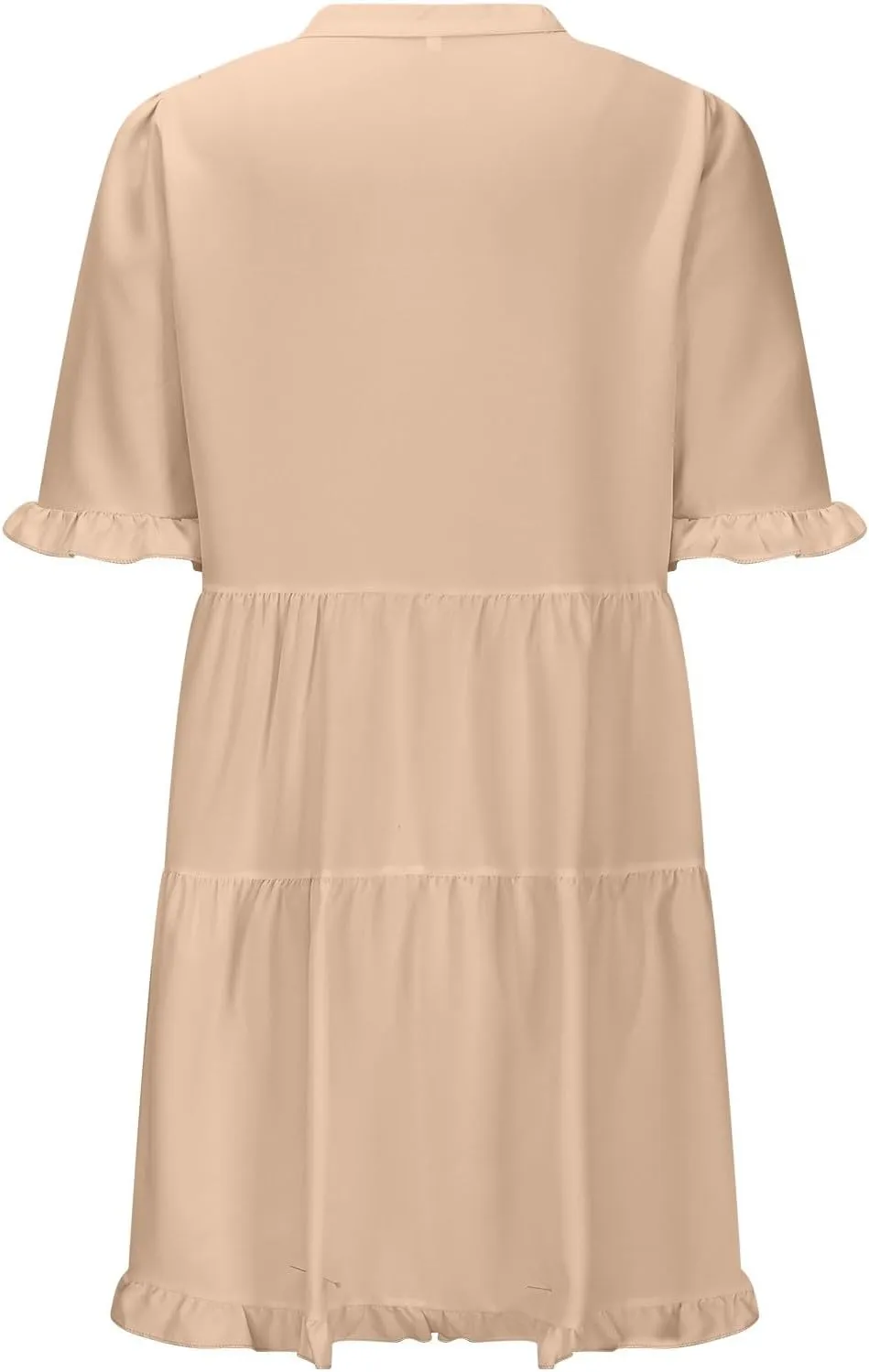 Babydoll Dresses for Women Summer Beach Dress Sexy V Neck Dresses Casual Ruffle Sun Dresses Mini A-Line Dress 2025
