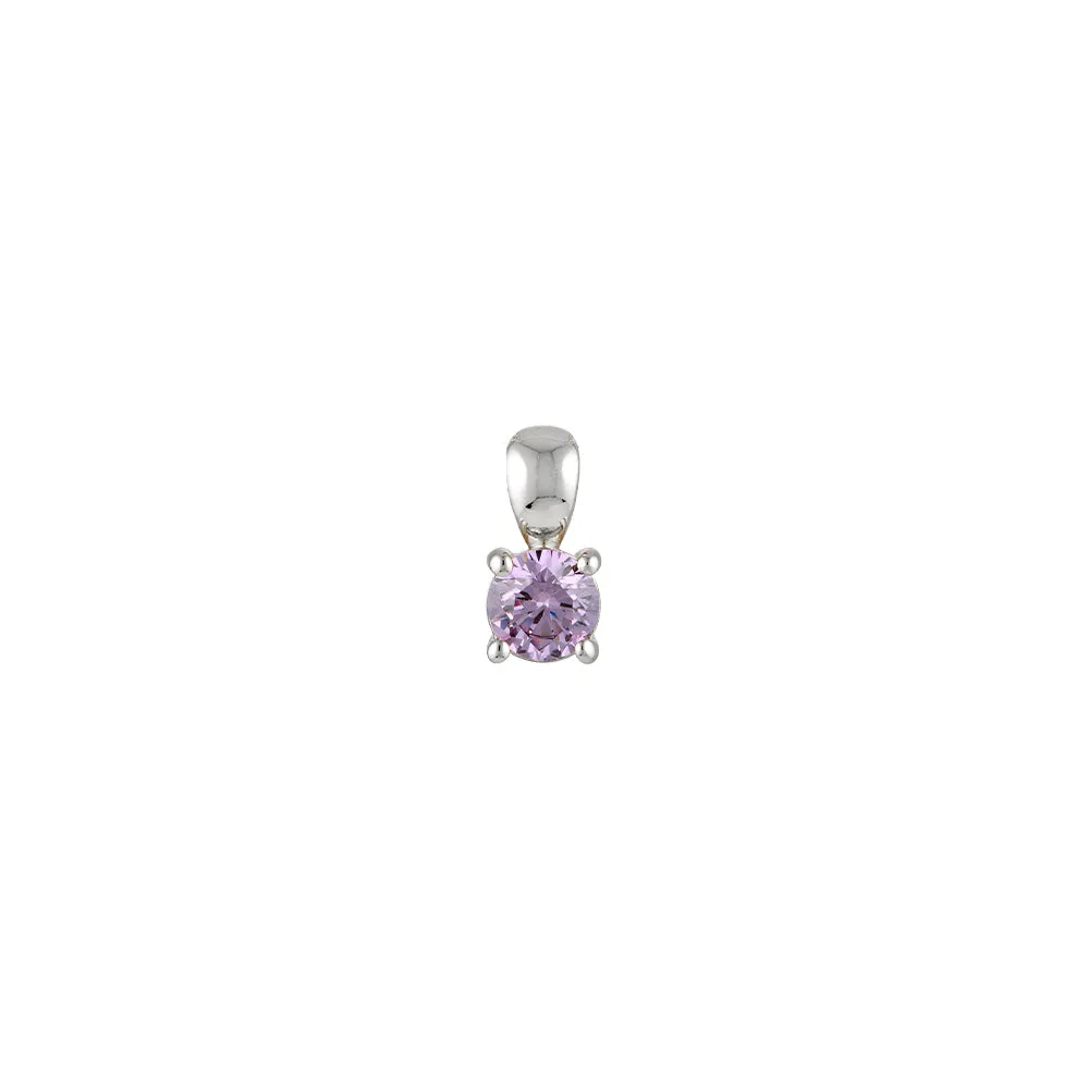 Birthstone Pendant - Sterling Silver