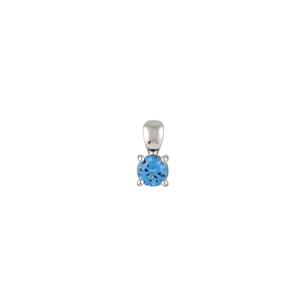 Birthstone Pendant - Sterling Silver