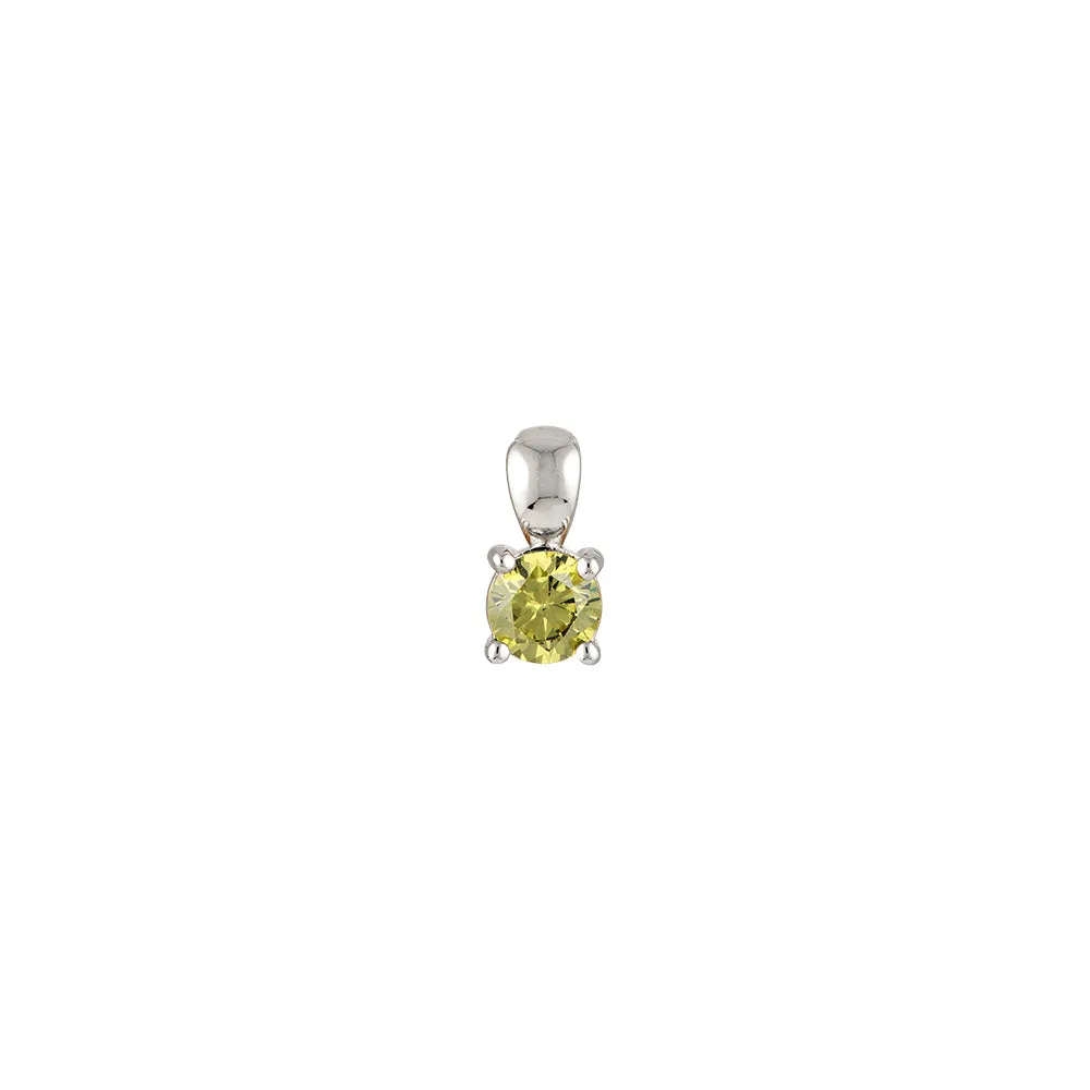 Birthstone Pendant - Sterling Silver
