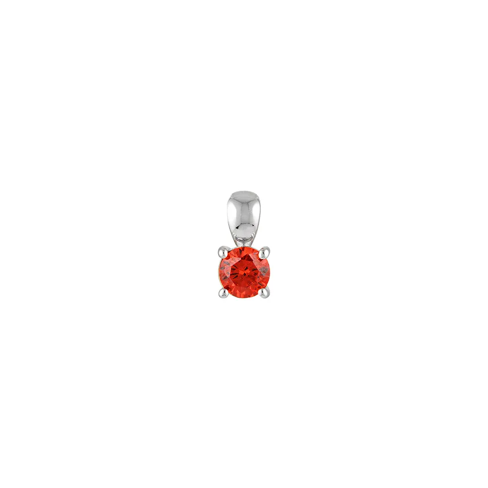 Birthstone Pendant - Sterling Silver