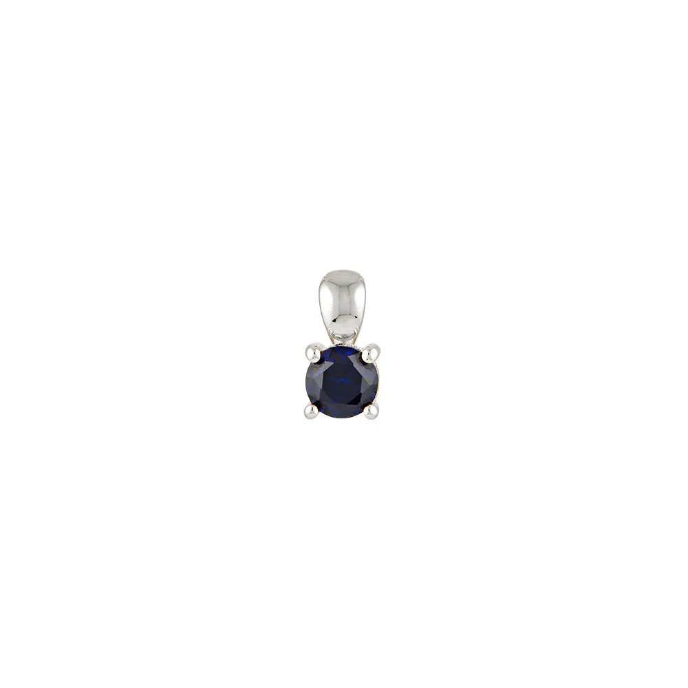 Birthstone Pendant - Sterling Silver
