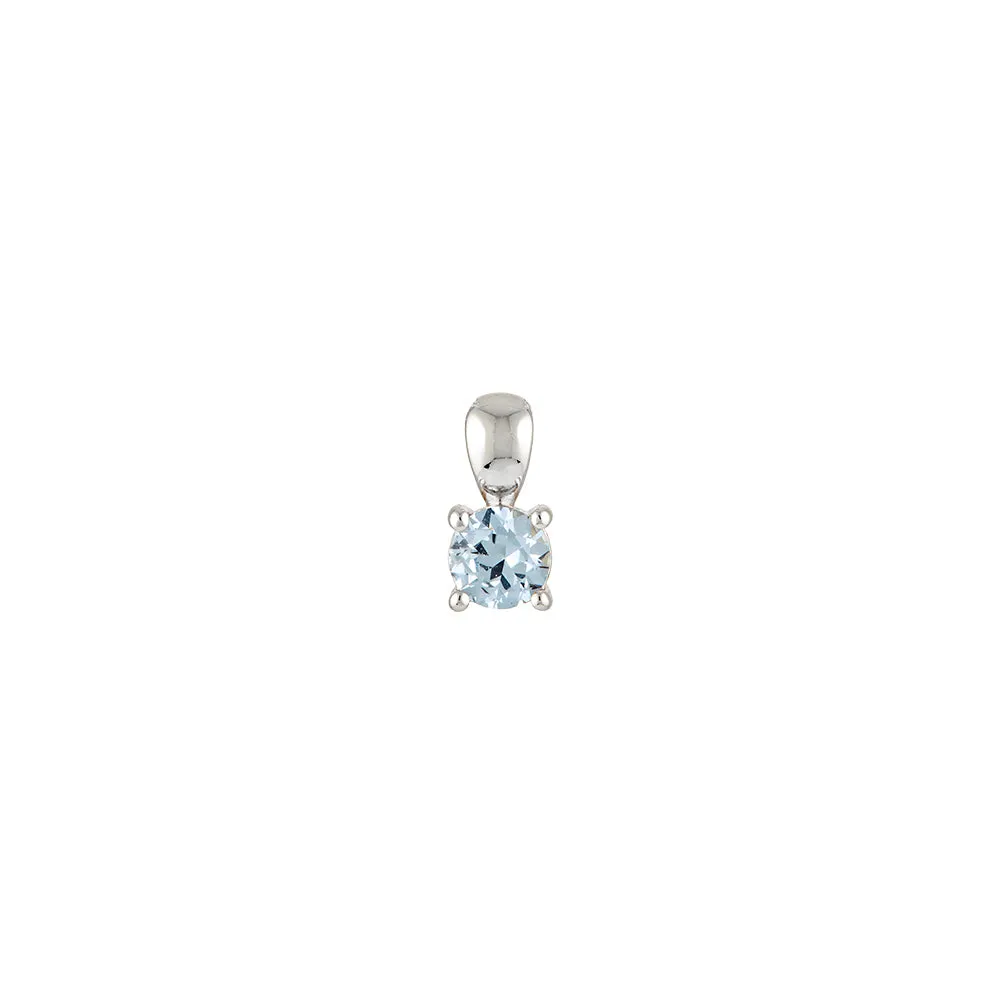 Birthstone Pendant - Sterling Silver