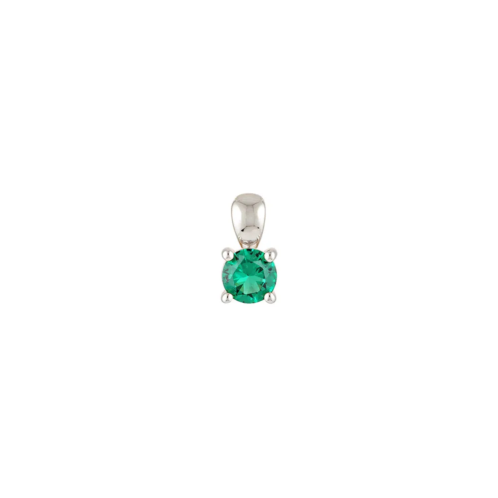 Birthstone Pendant - Sterling Silver