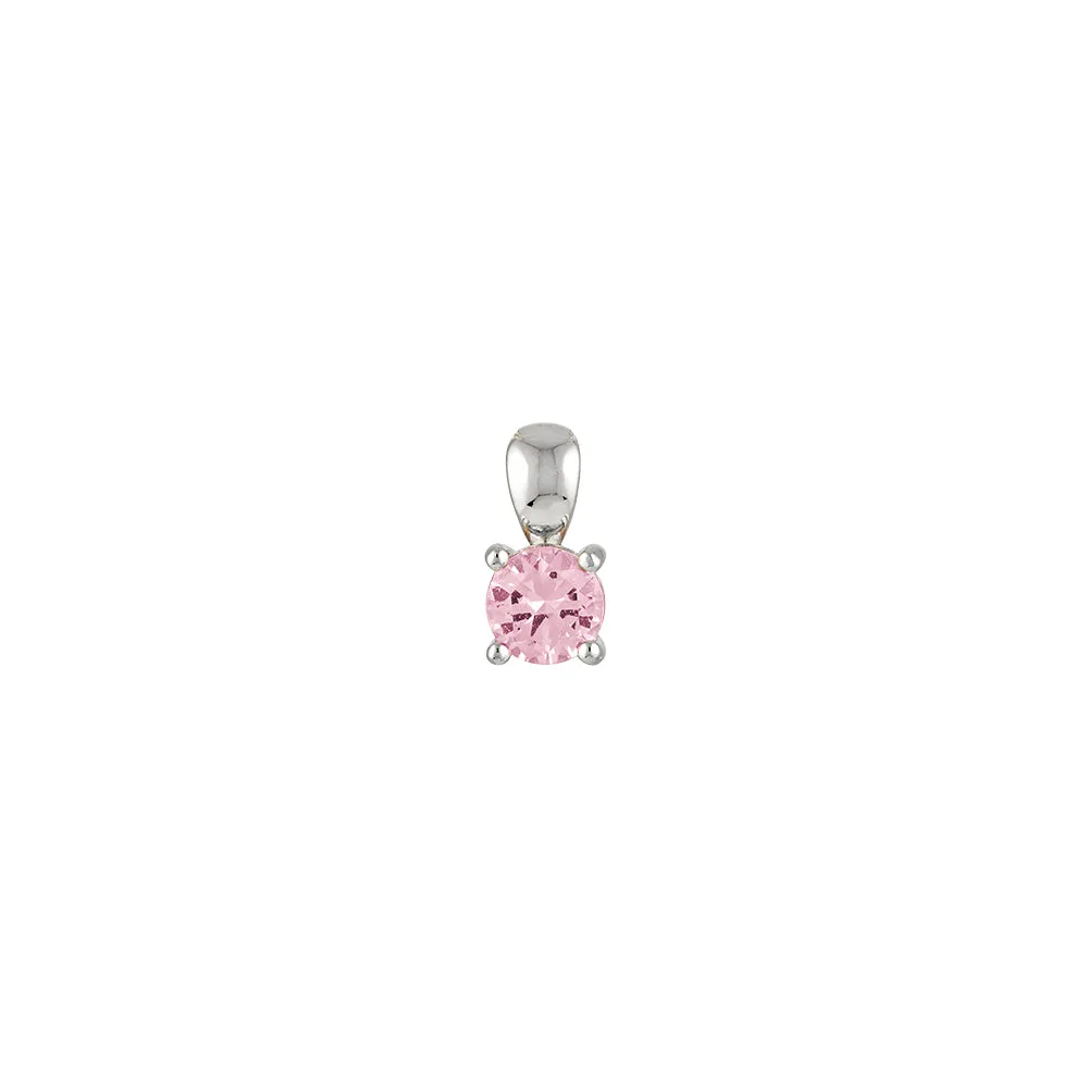 Birthstone Pendant - Sterling Silver