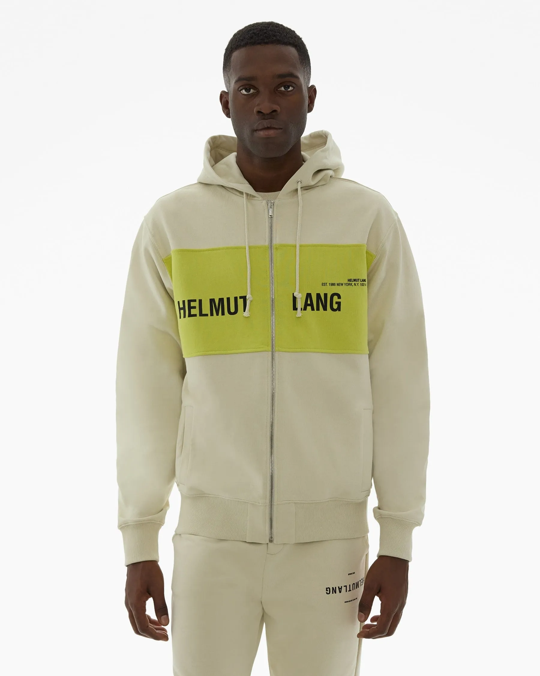BLOCKED LOGO FULL-ZIP HOODIE