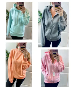 Burnout Full Zip/Pullover Fleece Sweatshirts