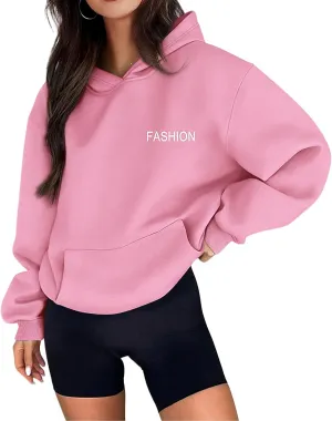 Canbebig Oversized Hoodies for Women Letter Printed Pullover Sweatshirts Long Sleeve Shirts with Pockets Fashion Clothes