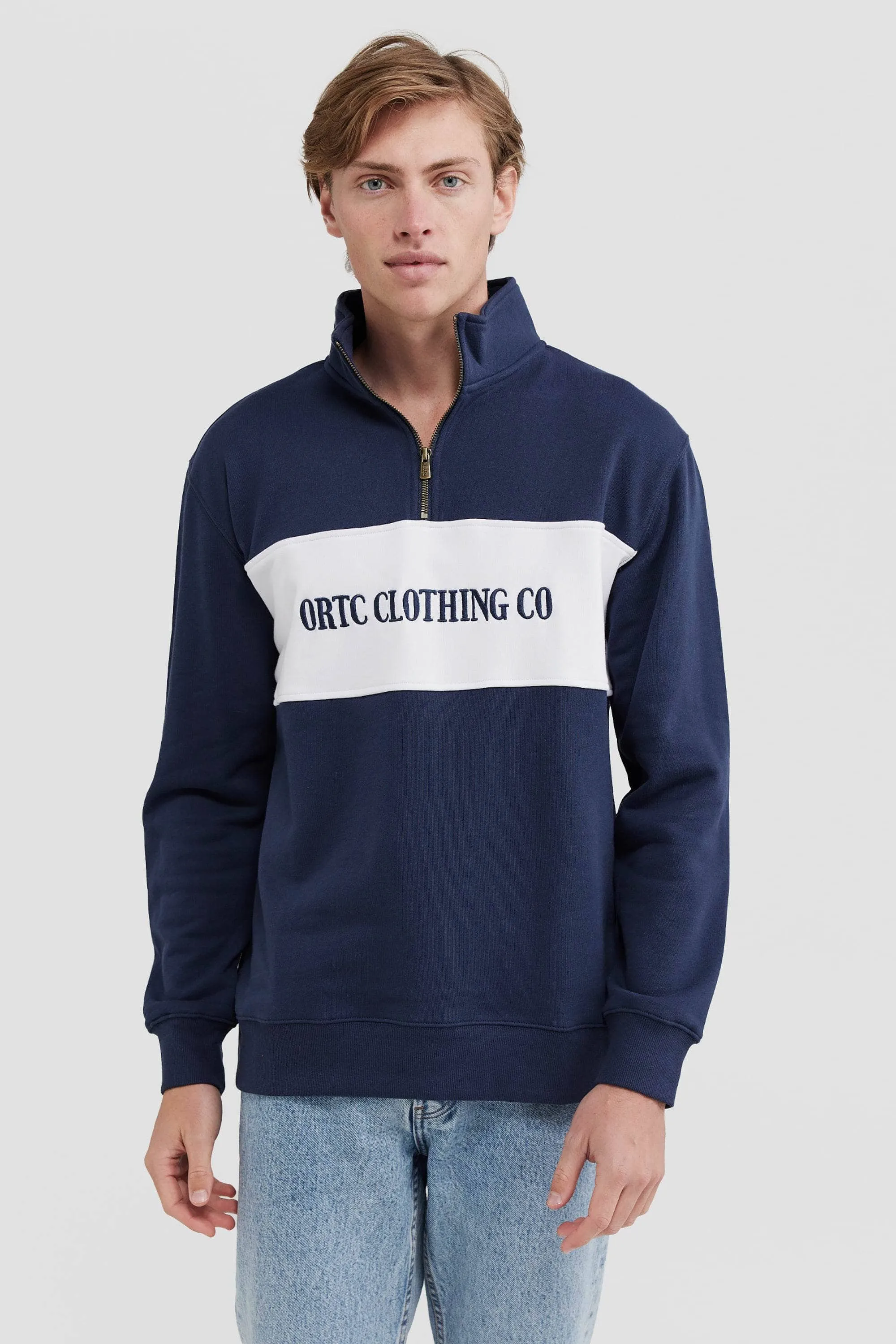 Classic Logo Quarter Zip Navy