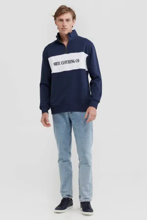Classic Logo Quarter Zip Navy
