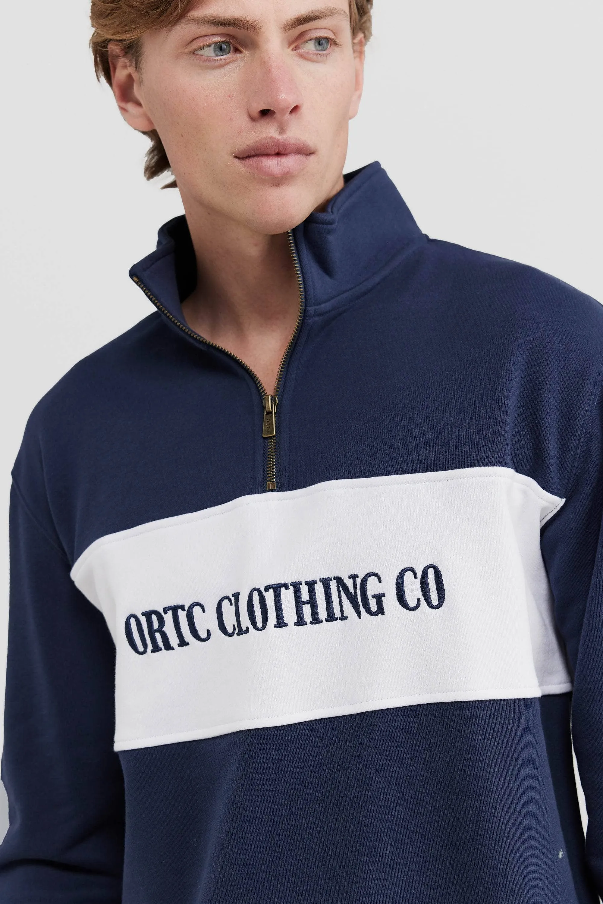 Classic Logo Quarter Zip Navy