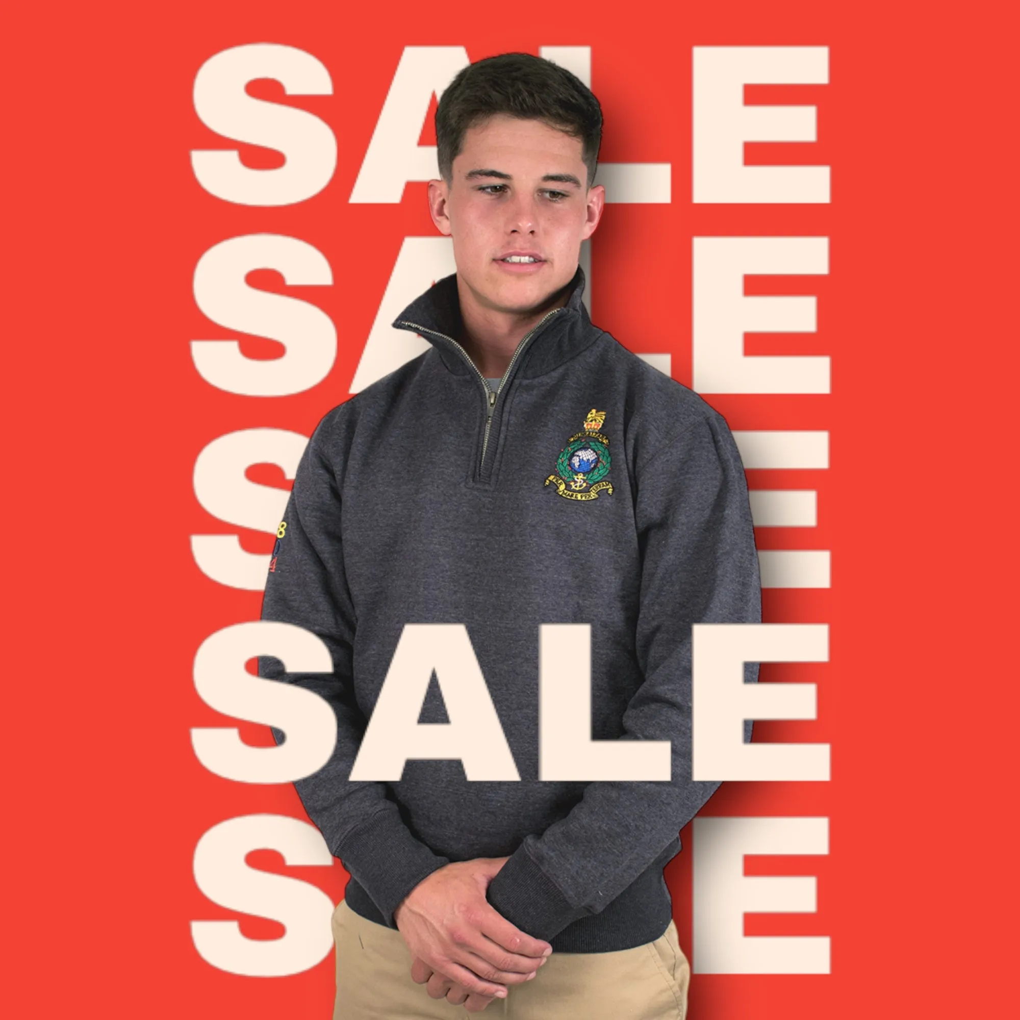 Classic Quarter Zip Top - OS Charcoal