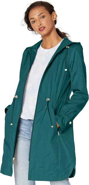 Cole Haan Women's Hooded Anorak Rain Coat