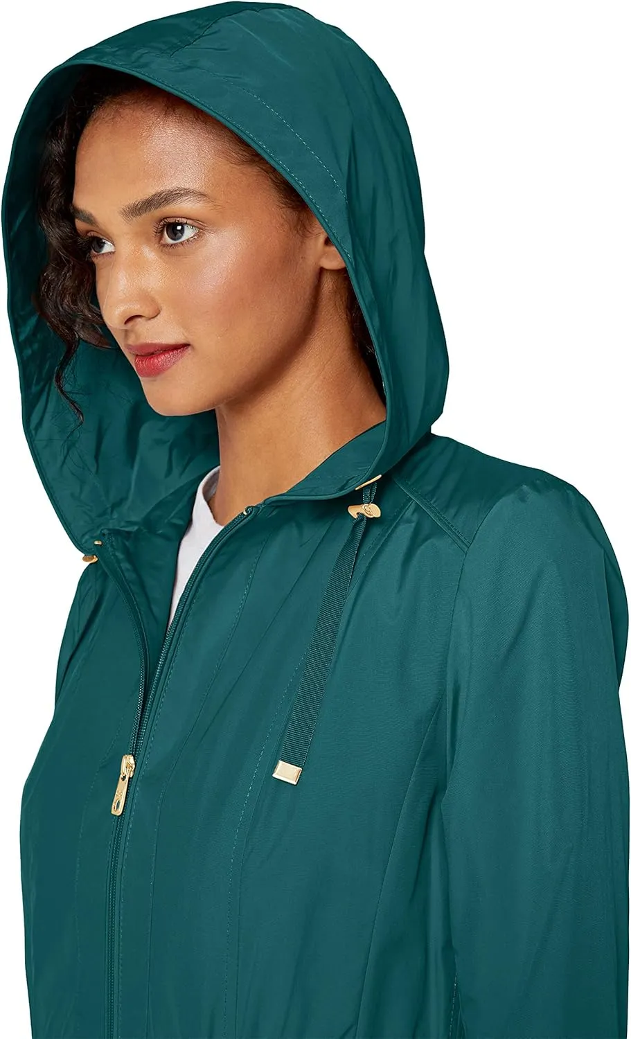Cole Haan Women's Hooded Anorak Rain Coat