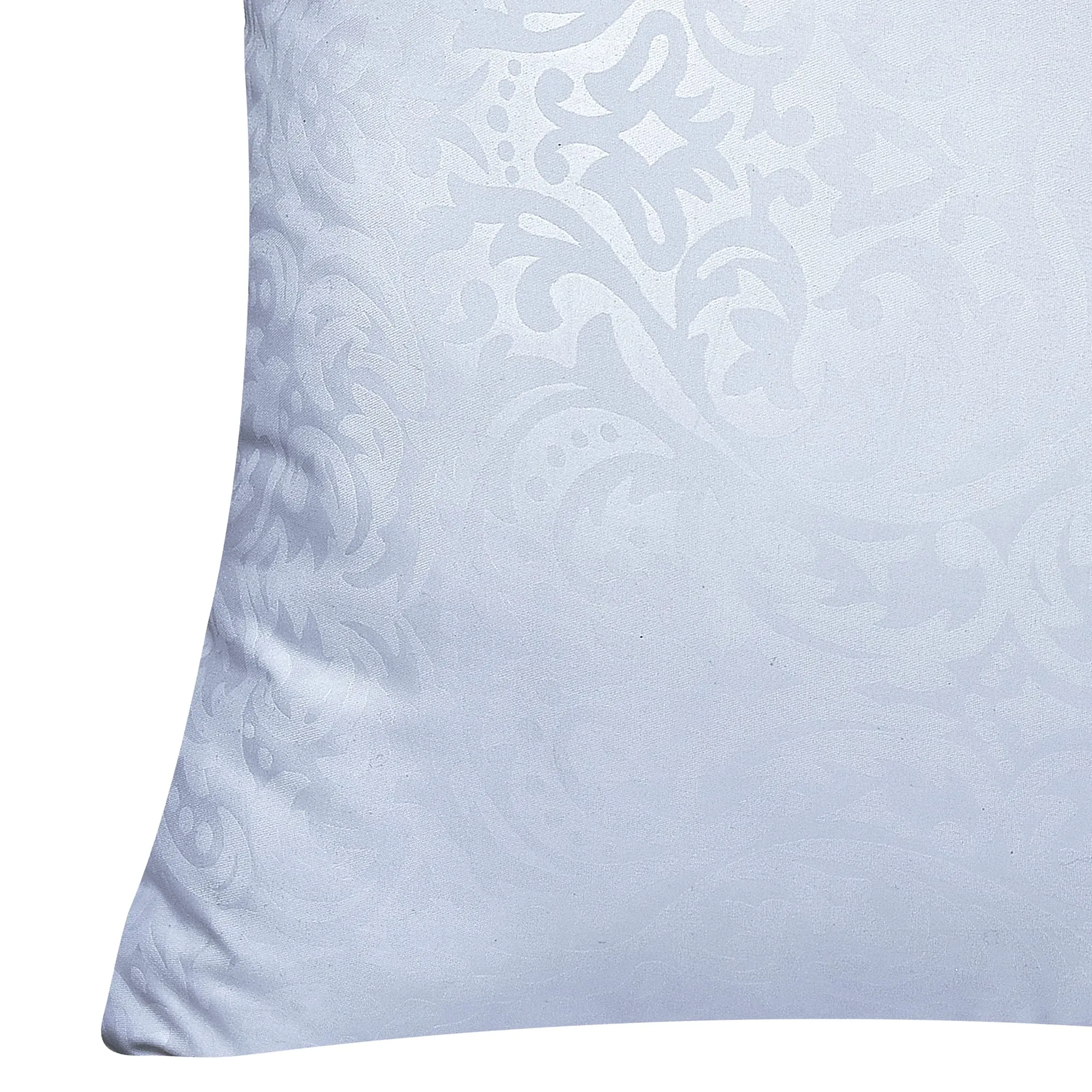 COSWEL Set of 3 Jacquard Sleeping Bed Pillow Soft Comfortable Washable Insert (17x27 inch, White)