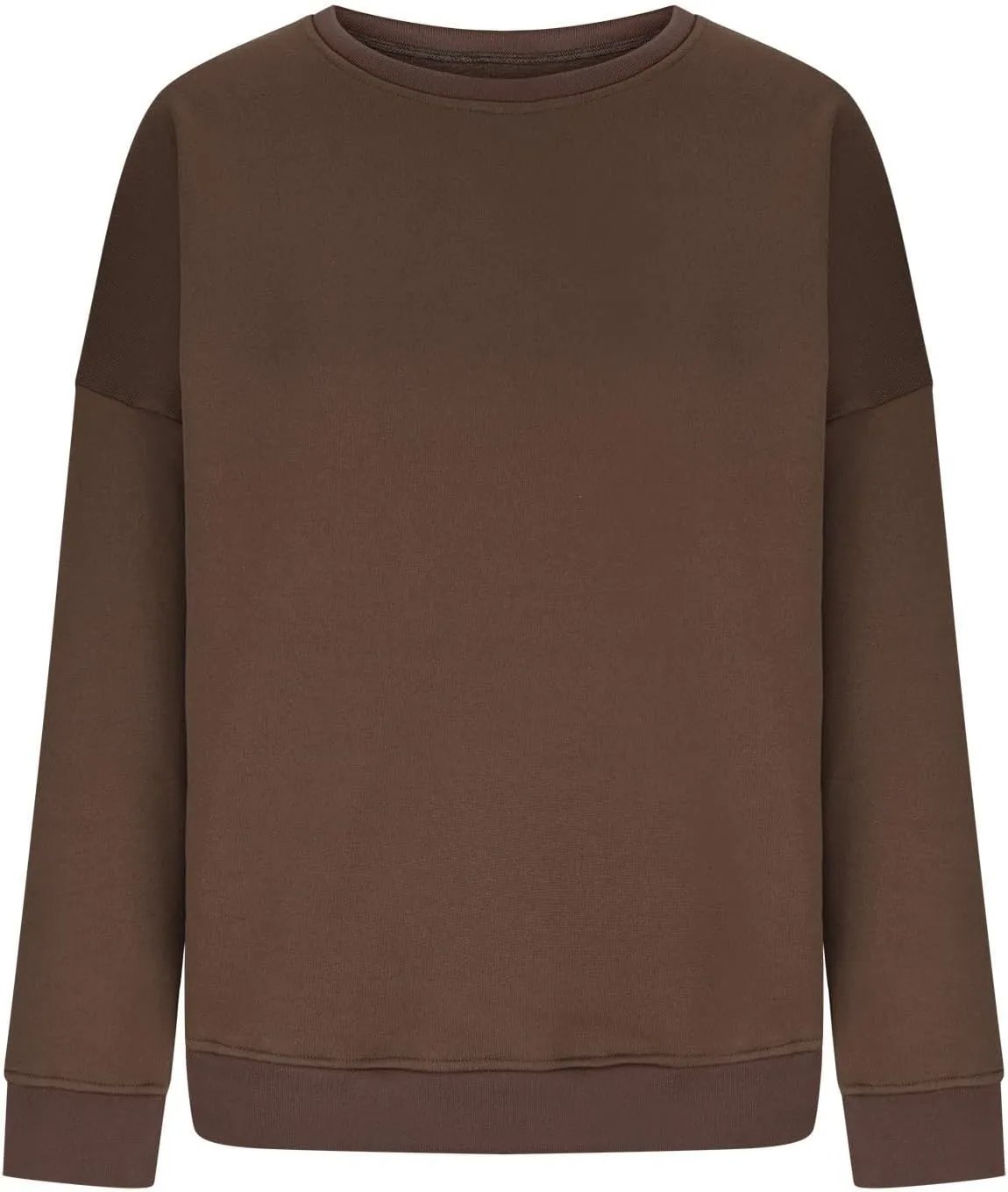 Crewneck Sweatshirts Women Long Sleeve Fleece Pullover Tops Cute Hoodies For Teen Girls Sweaters Solid Fall Outfits