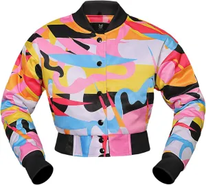 Cropped Jacket Varsity Letterman Crop Jackets for Women Wool Body Leather Sleeves Full Wool/Leather/Sublimated Jacket