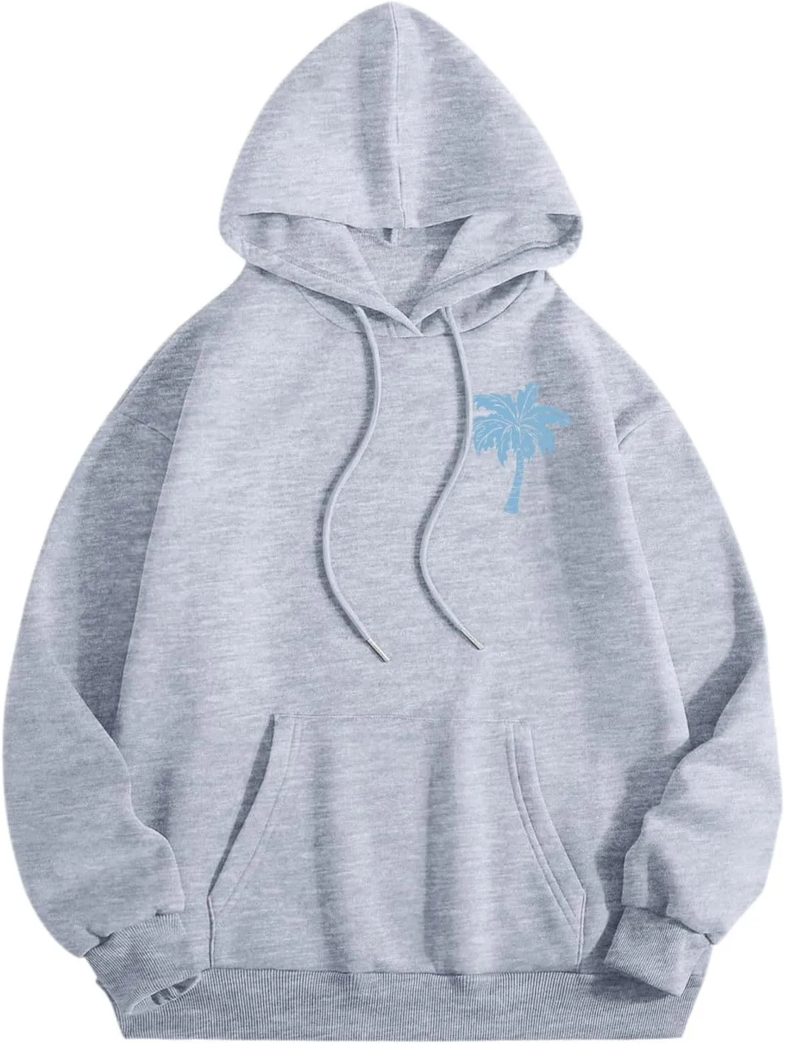 Cute 2 Piece Outfits Women, Teen Girls Preppy Puff Pullover Hoodies Pocket Drawstring Oversized Sweatpant Outfit Sets