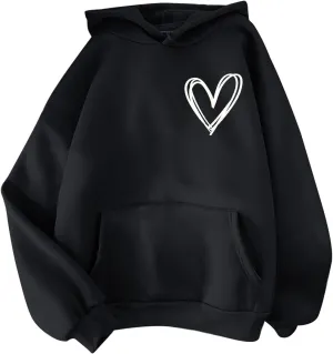 Cute Hoodie for Teen Girls Women Long Sleeve Sweatshirts Fall Outfits 2024 Oversized Hoodies Casual Fashion Top