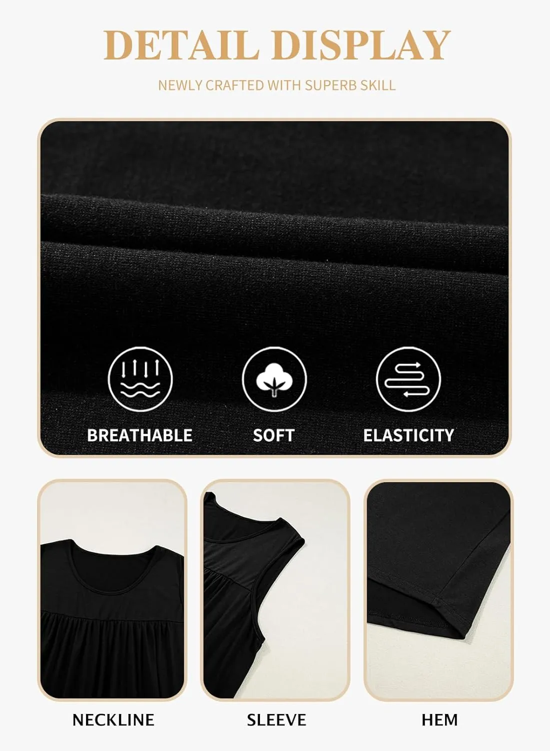 Eytino Plus Size Tank Tops for Women Sleeveless Crew Neck Summer Casual Loose Tee Shirts(1X-5X)