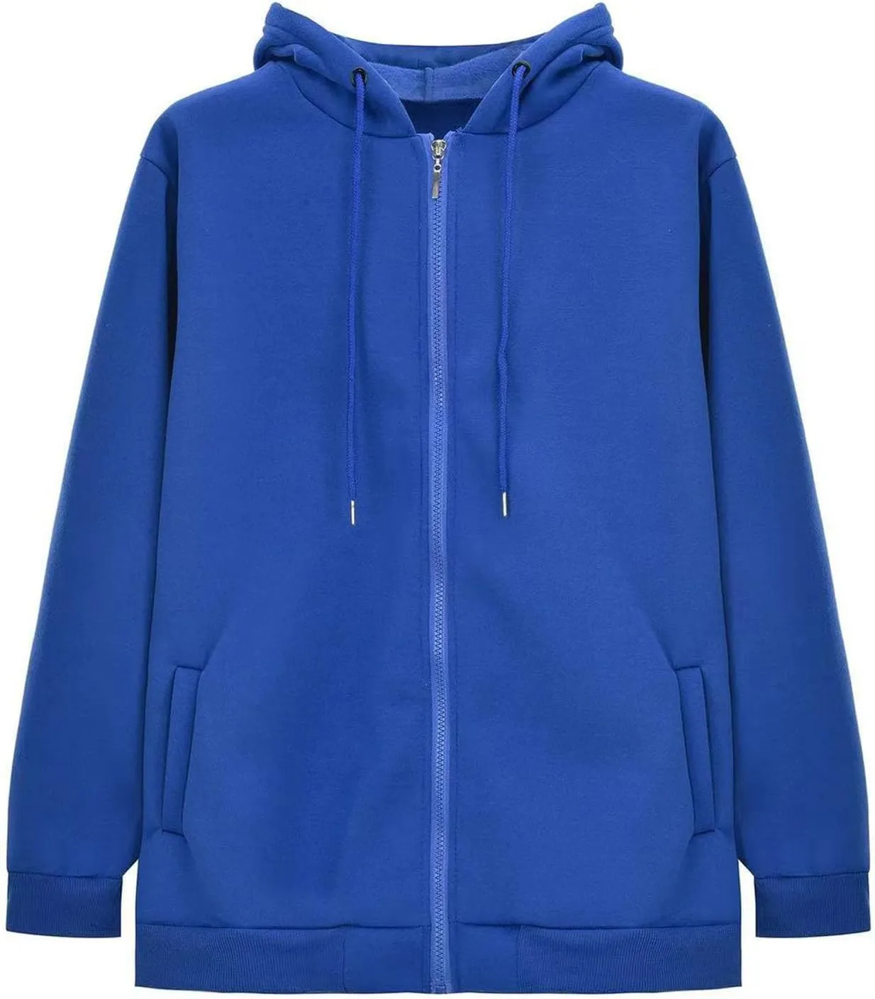 fartey Zip Up Hoodie Women Oversized Long Sleeve Sweatshirts Teen Girl Y2K Clothes Casual Drawstring Jackets With Pockets