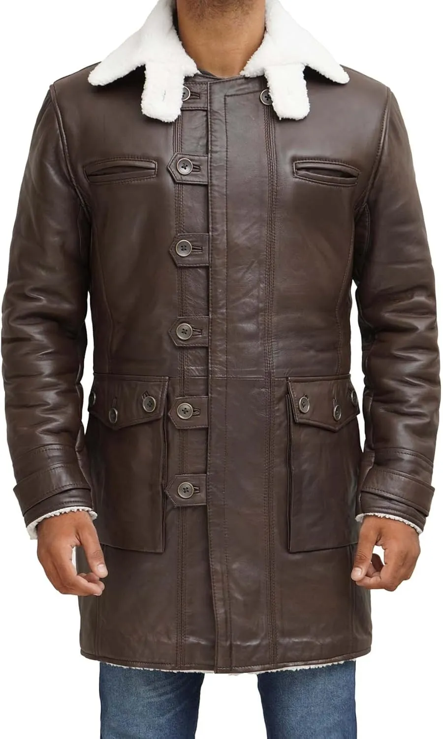 fjackets Real Lambskin Leather Jackets For Mens - Premium Men Leather Winter Coats