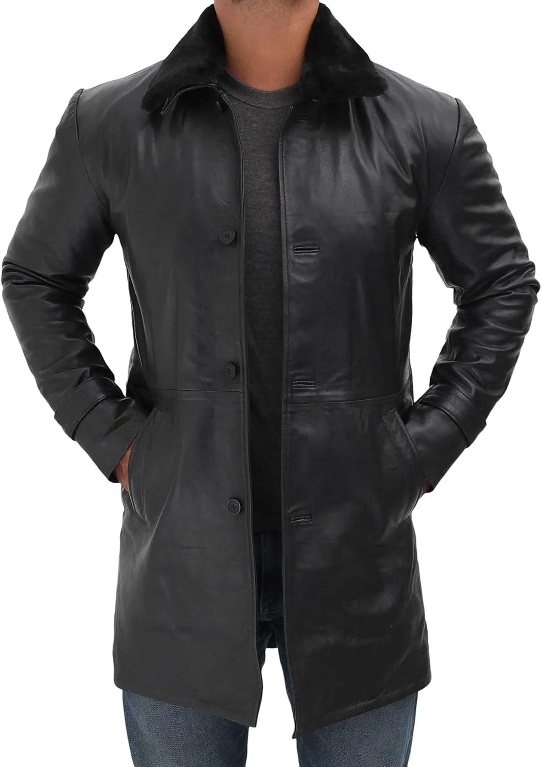 fjackets Real Lambskin Leather Jackets For Mens - Premium Men Leather Winter Coats