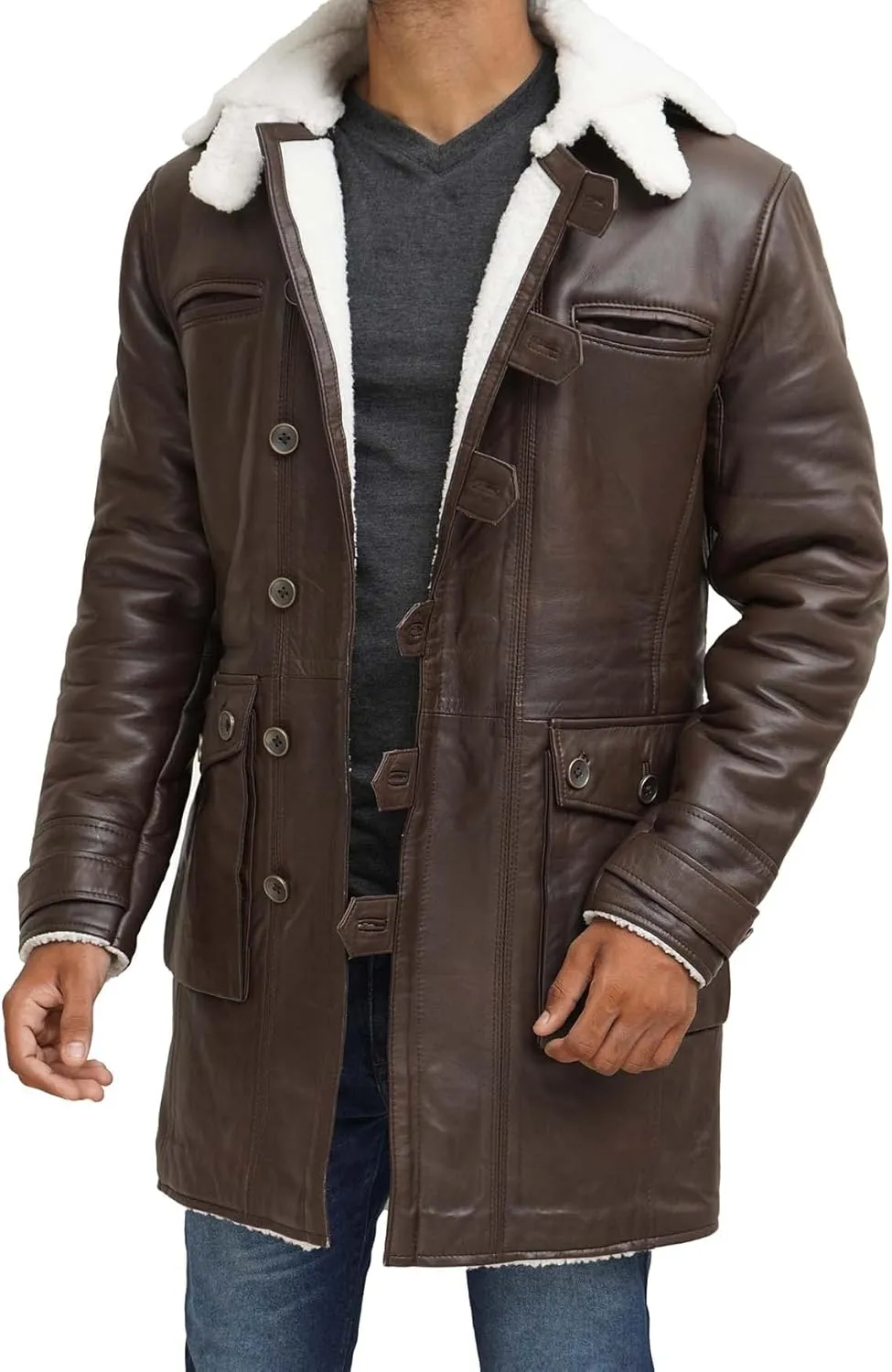 fjackets Real Lambskin Leather Jackets For Mens - Premium Men Leather Winter Coats