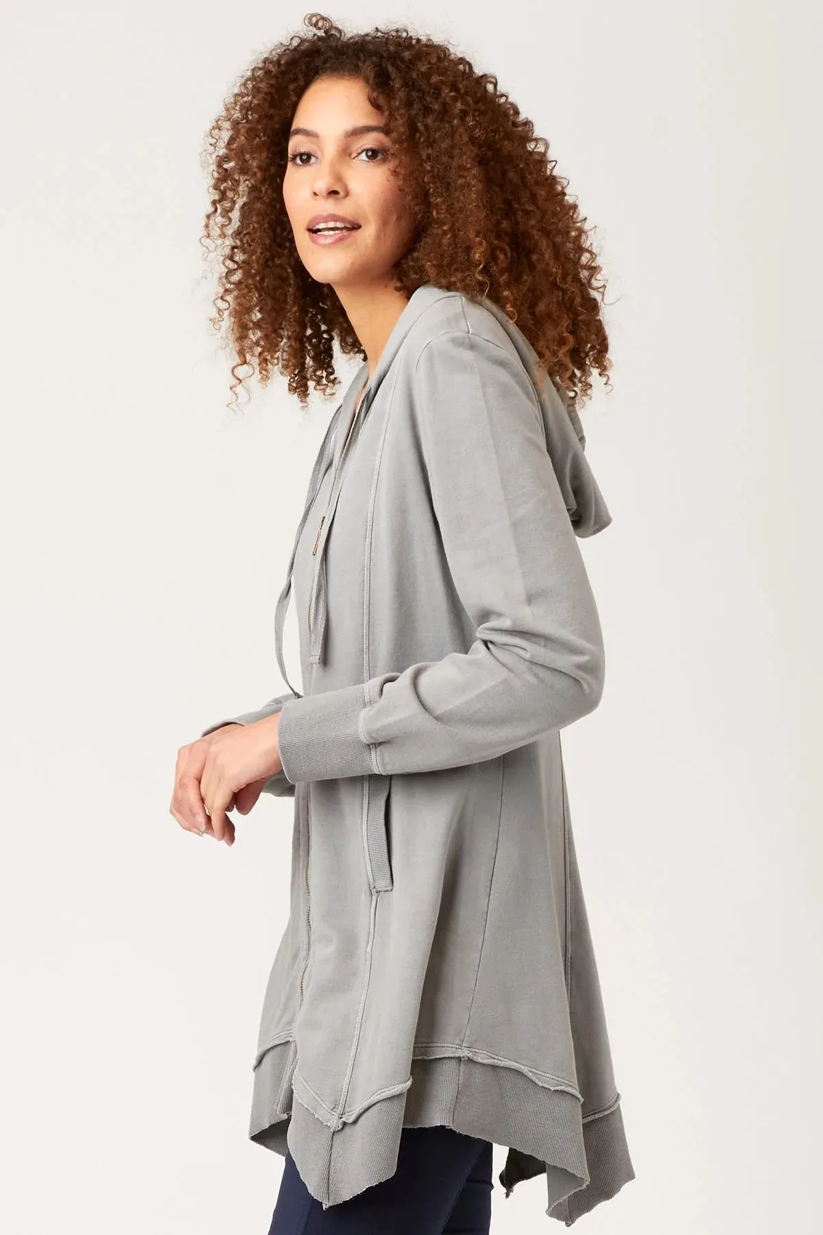 Fleece merchantile jacket in quarry pigment