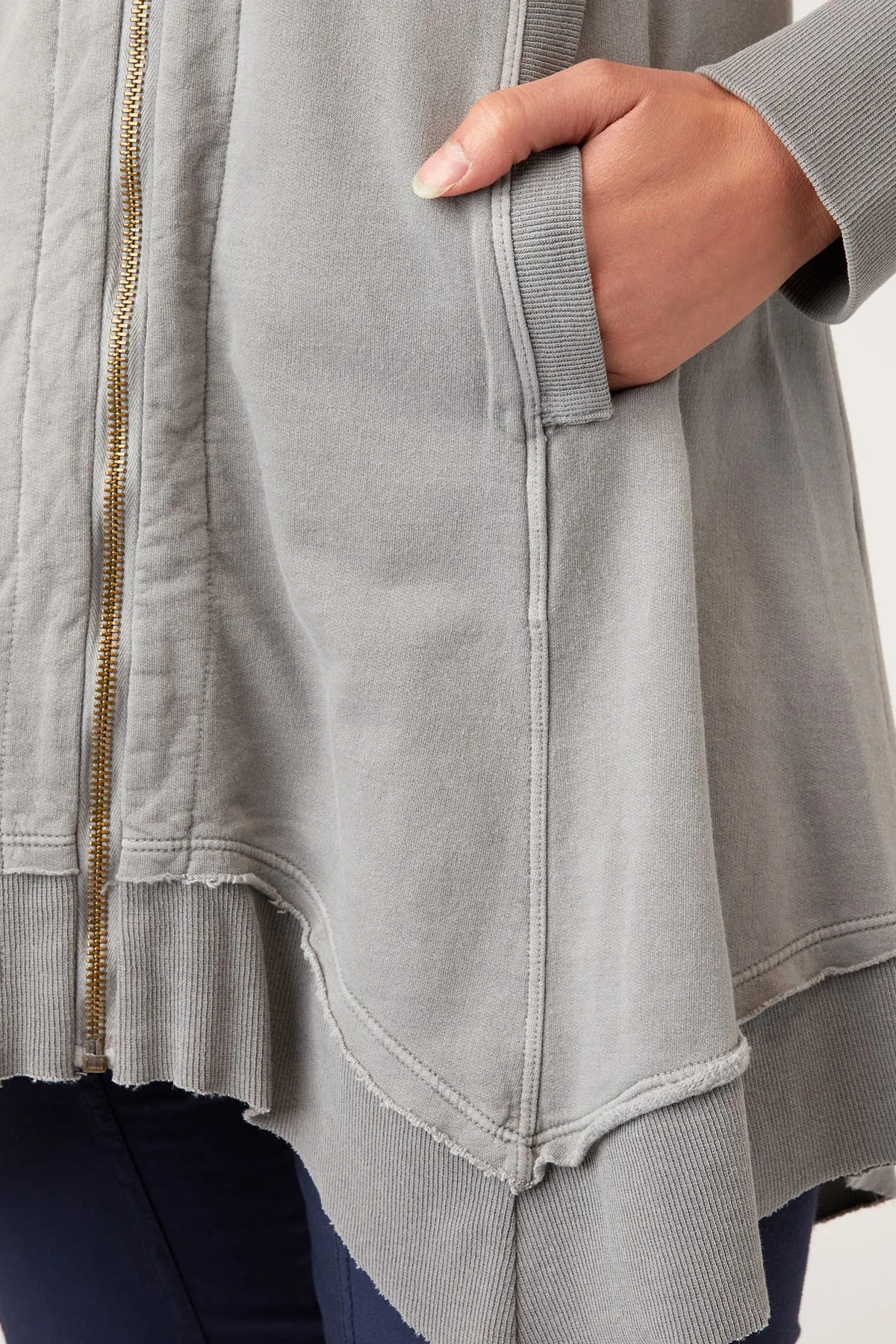 Fleece merchantile jacket in quarry pigment
