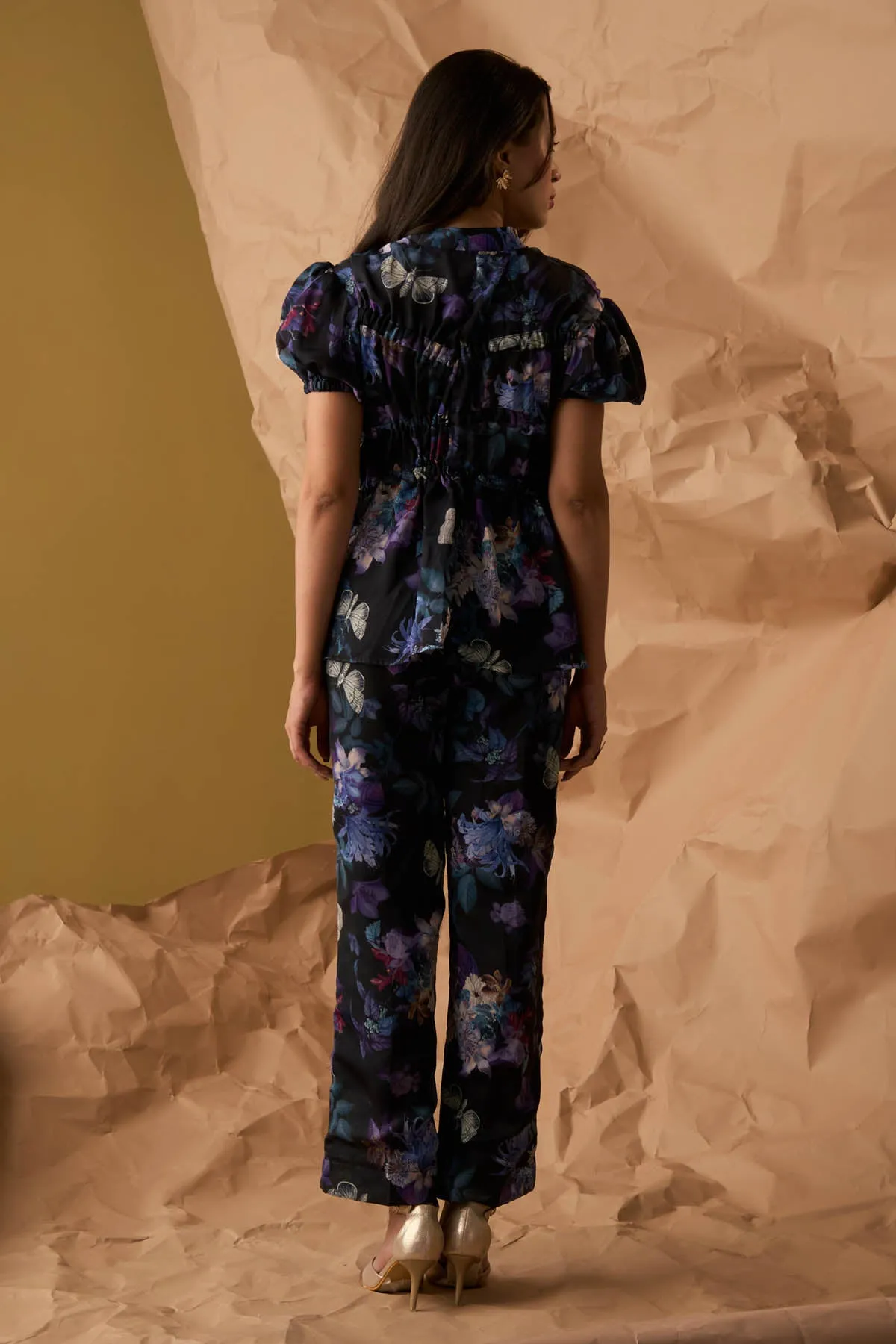 Floral Printed Gathered Top