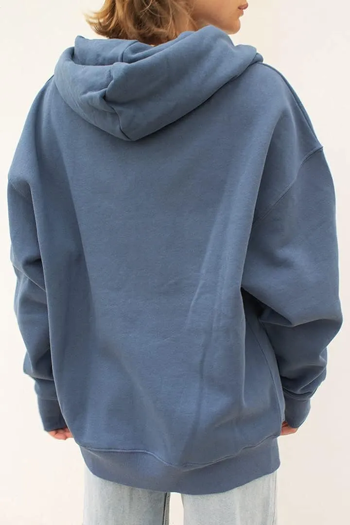 FOMOYUU Women Oversized Zip Up Hoodie E-girl Baggy Loose Solid Hooded Sweatshirt Jacket Outwear Casual Coat