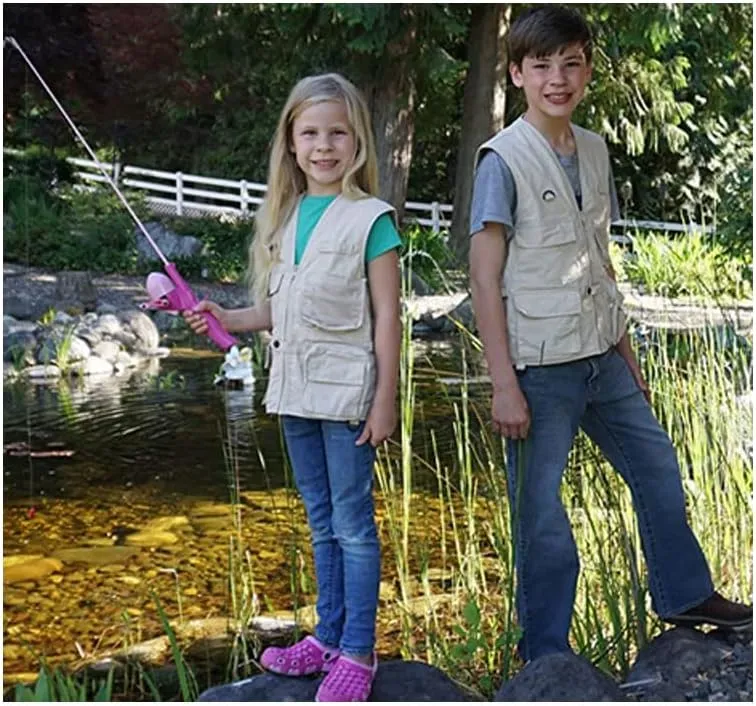 Foxfire Kid's Cargo Explorer Vest for Outdoor, Adventure, Safari and Travel Wear with Pockets, Cotton
