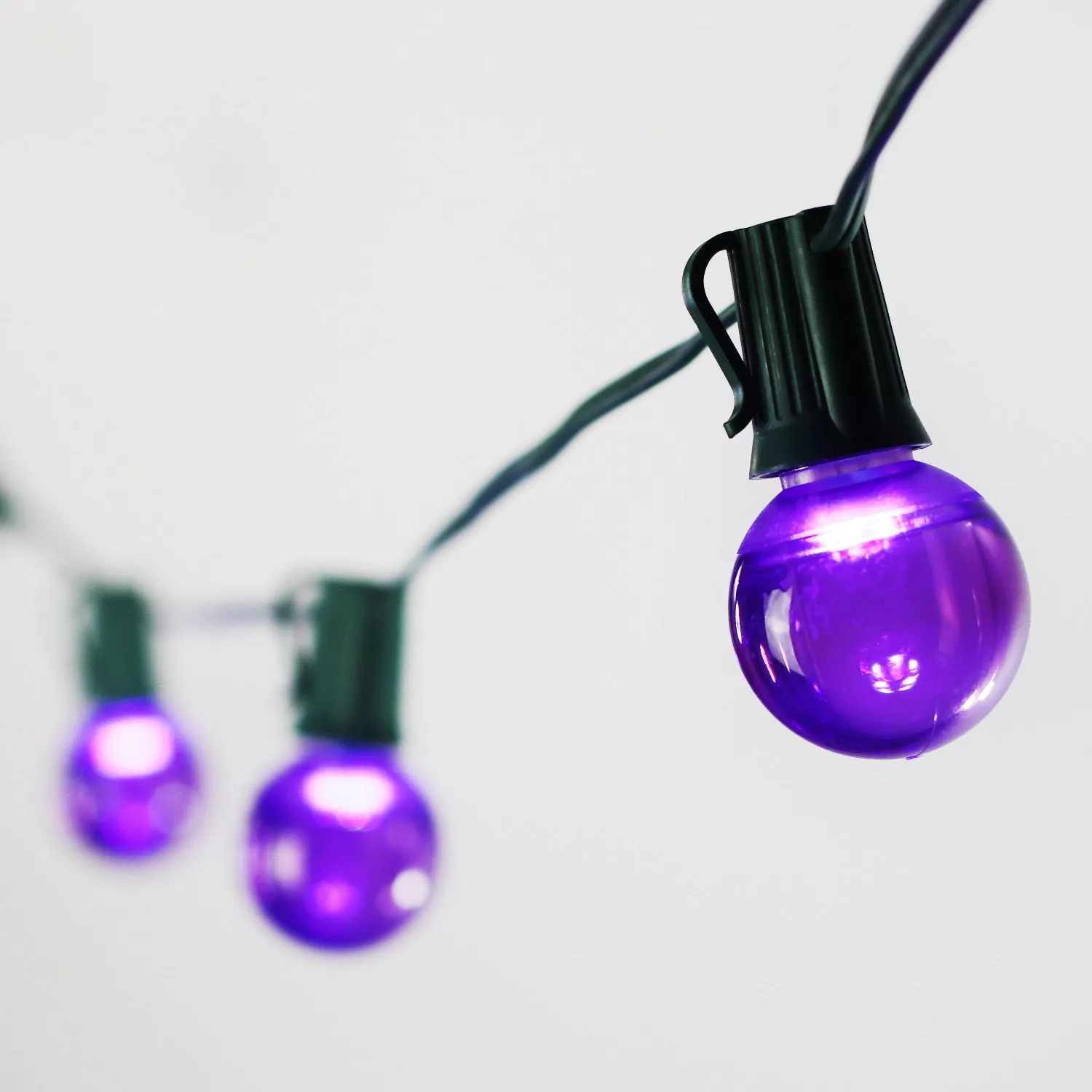 G40 Purple Smooth LED Bulbs E17 Bases (25 Pack)