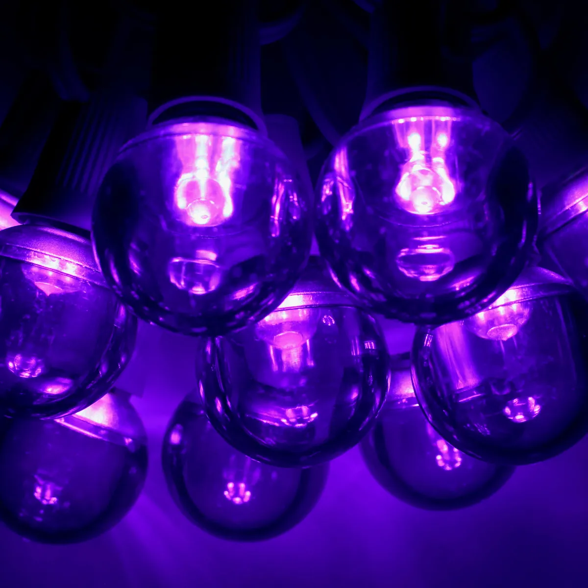 G40 Purple Smooth LED Bulbs E17 Bases (25 Pack)