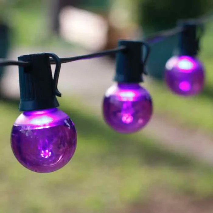 G40 Purple Smooth LED Bulbs E17 Bases (25 Pack)
