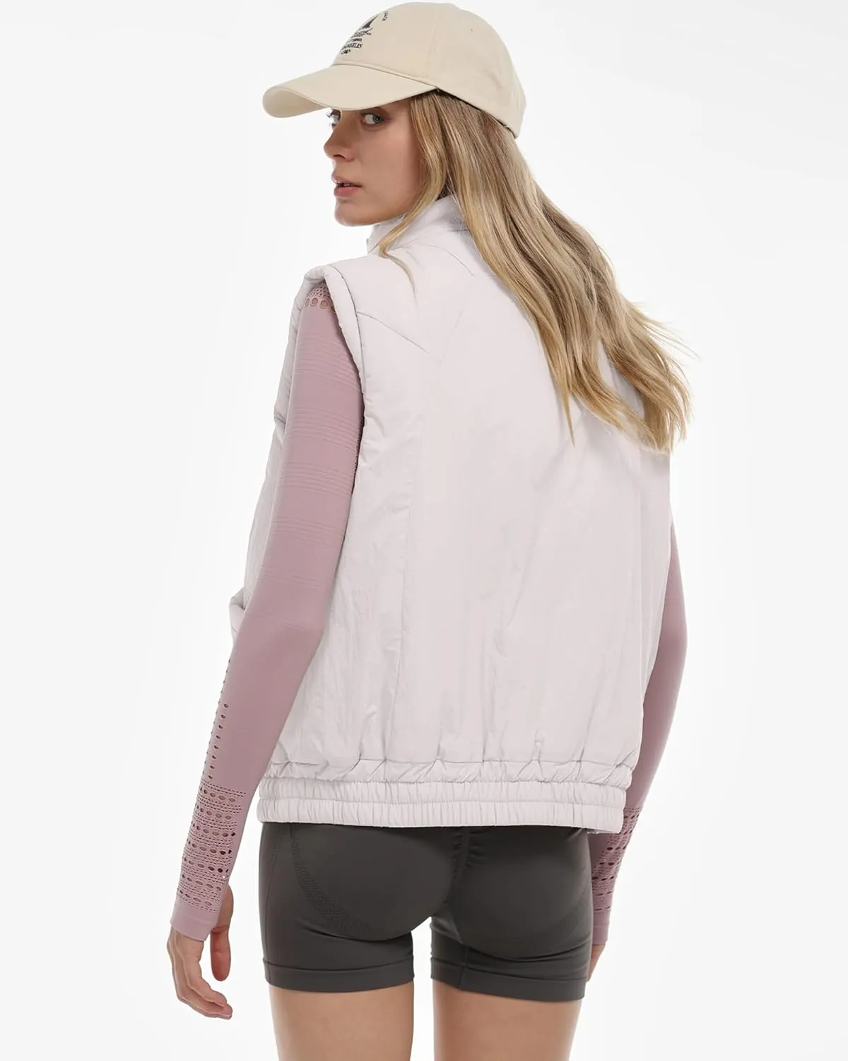 Gacaky Women's Winter Cropped Puffer Vest Lightweight Button-Down Stand Collar Sleeveless Padded Crop Puffy Vests Outerwear