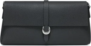 Genuine Leather Clutch Purses for Women Shoulder Bag Trendy Top-Handle Handbags with 2 Adjustable Straps